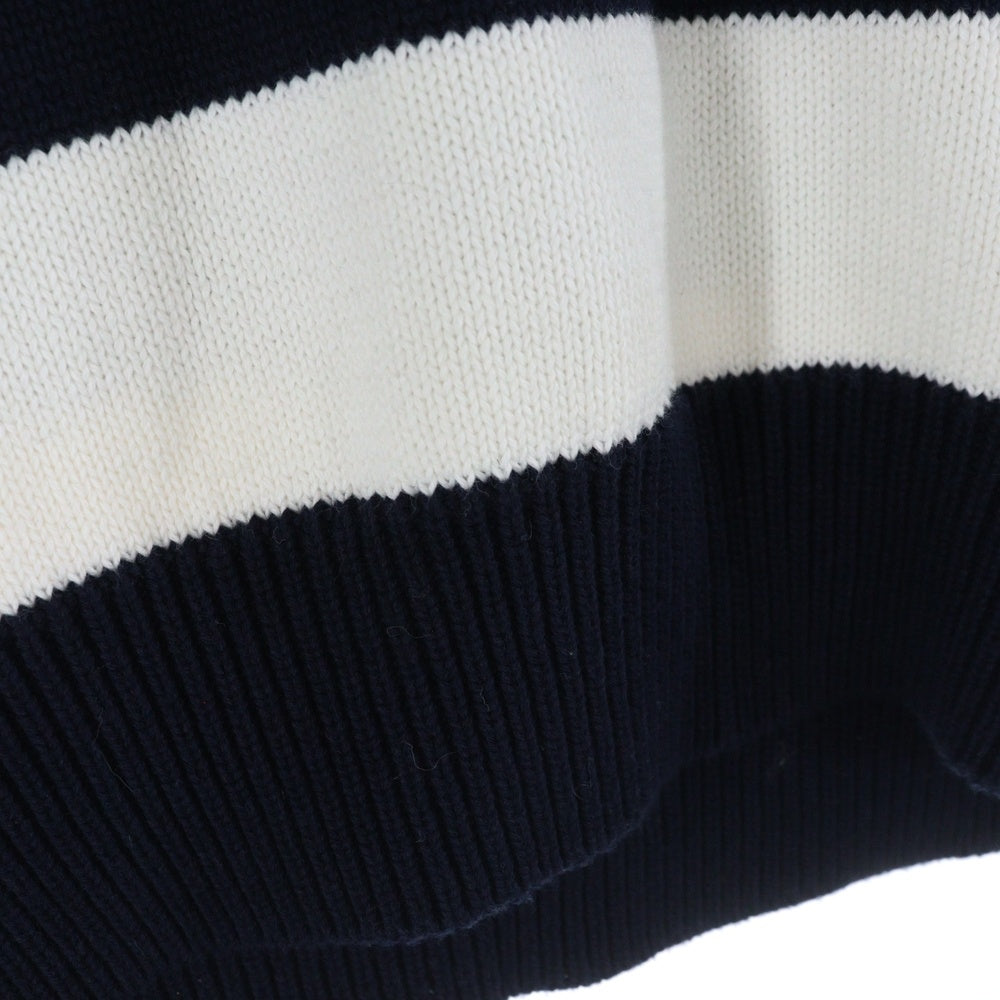 HUMAN MADE(ヒューマンメイド) Striped Heart Knit Sweater ボーダー柄 ハートロゴ クルーネックニットセーター ネイビー/ホワイト