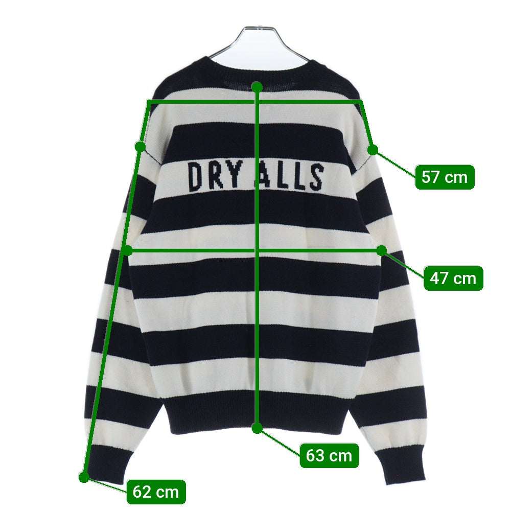 HUMAN MADE(ヒューマンメイド) Striped Heart Knit Sweater ボーダー柄 ハートロゴ クルーネックニットセーター ネイビー/ホワイト