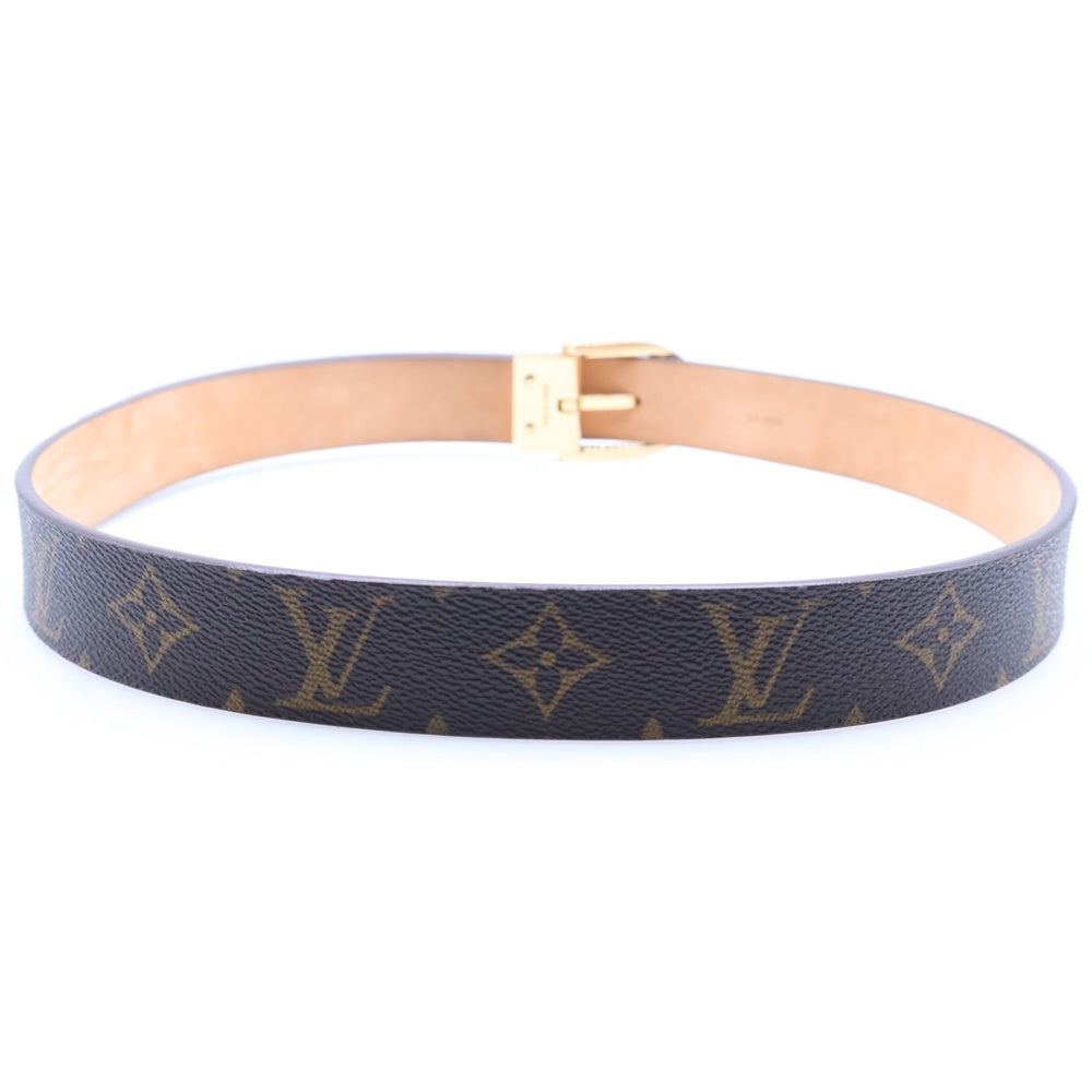 LOUIS VUITTON(ルイヴィトン) モノグラム サンチュール ベルト ブラウン ゴールド金具 レザー