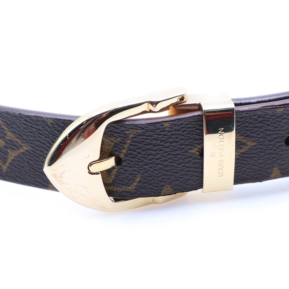 LOUIS VUITTON(ルイヴィトン) モノグラム サンチュール ベルト ブラウン ゴールド金具 レザー