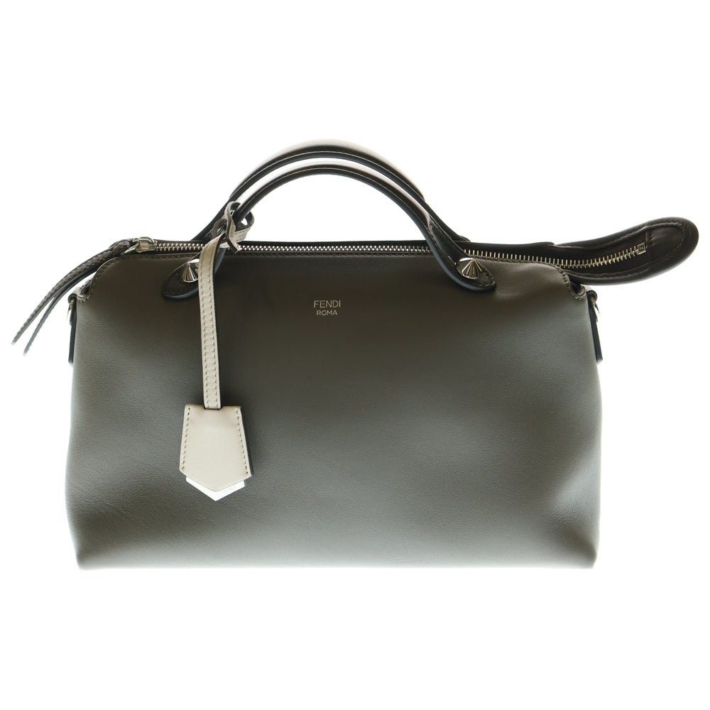 FENDI(フェンディ) バイザウェイ ミディアム 2WAYバッグ ハンドバッグ ショルダーバッグ グレージュ×ブラック シルバー金具 レザー