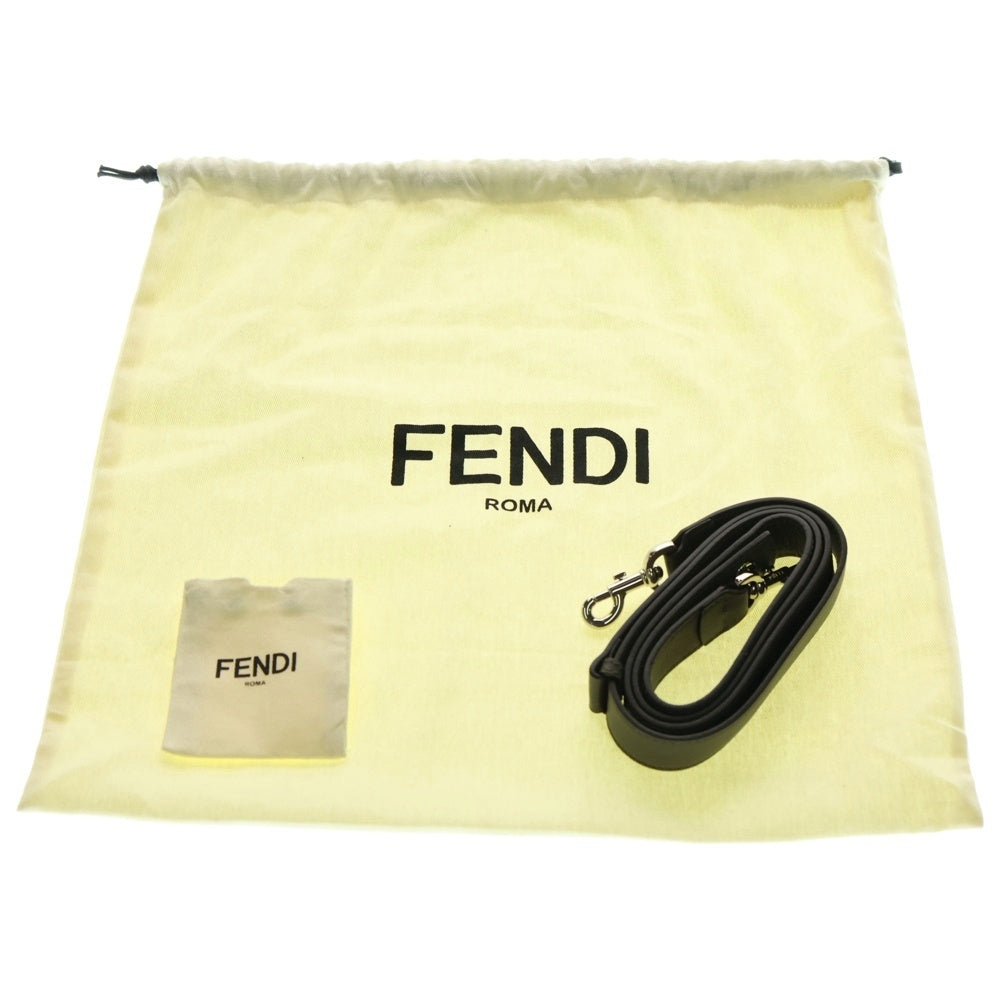 FENDI(フェンディ) バイザウェイ ミディアム 2WAYバッグ ハンドバッグ ショルダーバッグ グレージュ×ブラック シルバー金具 レザー