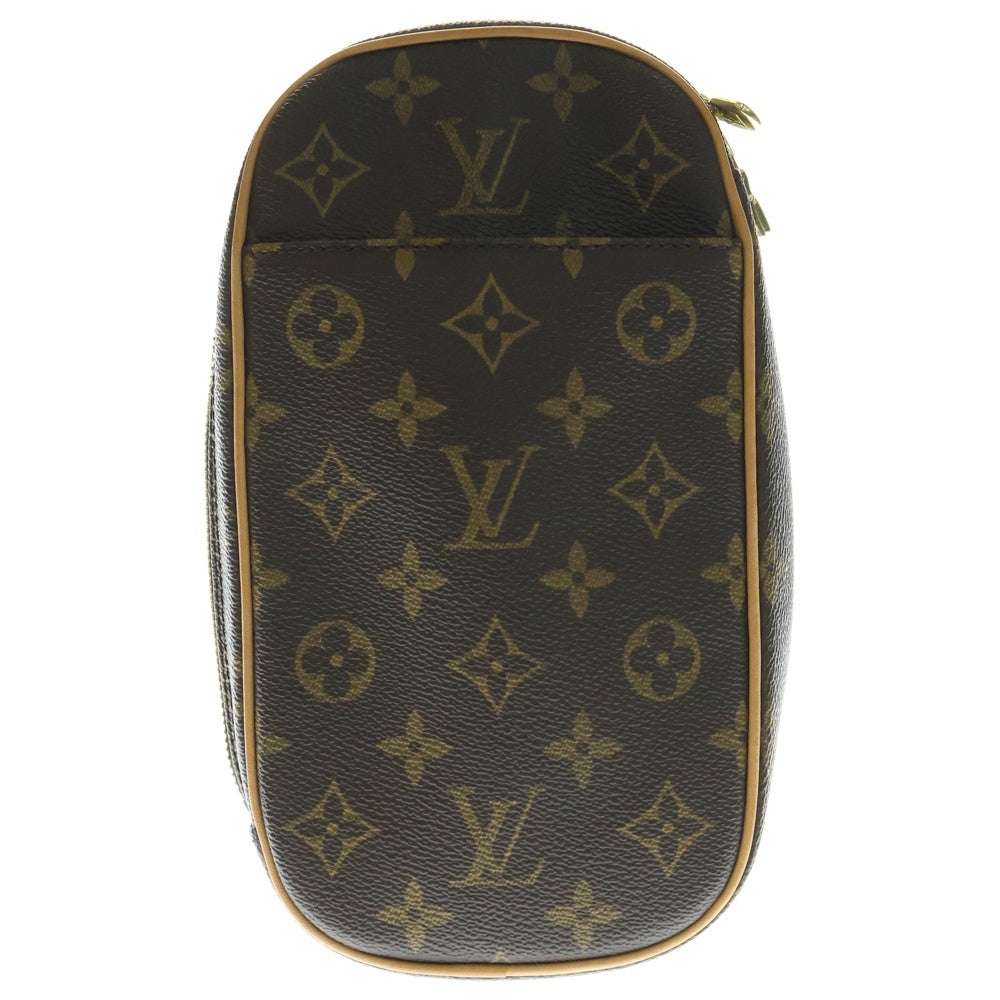 LOUIS VUITTON(ルイヴィトン) ポシェット ガンジュ モノグラム PVC レザー ショルダーバッグ ゴールド金具 ブラウン M51870