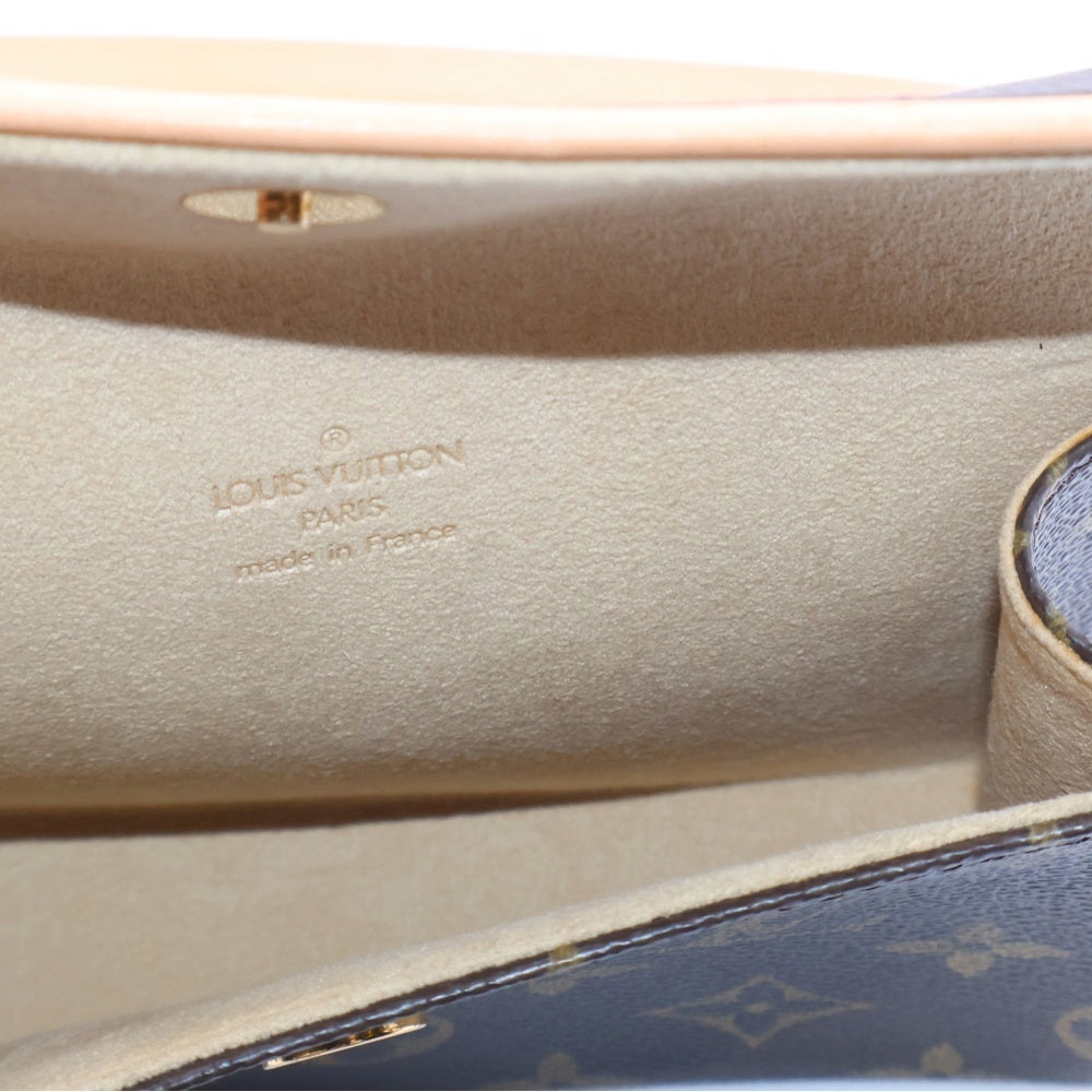 LOUIS VUITTON(ルイヴィトン) ポシェットフロランティーヌ モノグラム PVC レザー ウエストポーチ ベルト ボディバッグ ゴールド金具 ブラウン M51855