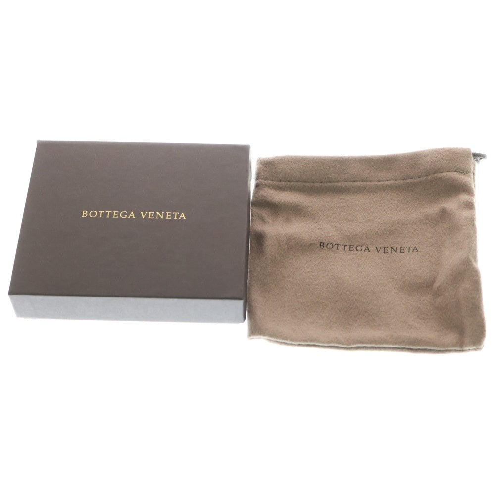 BOTTEGA VENETA(ボッテガヴェネタ) イントレチャート キーリングチャーム バッグチャーム キーホルダー ブルー ブラック金具