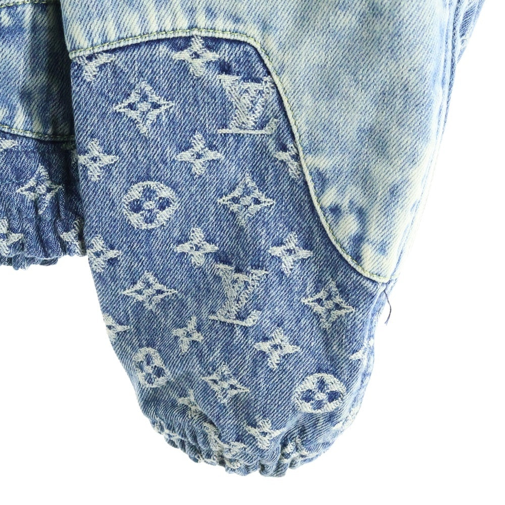 LOUIS VUITTON(ルイヴィトン) 22SS ×NIGO ニゴー モノグラム デニム パッチワーク フーデッド ジップアップ ジャケット ブルゾン インディゴ RM221M UZDHMA16E