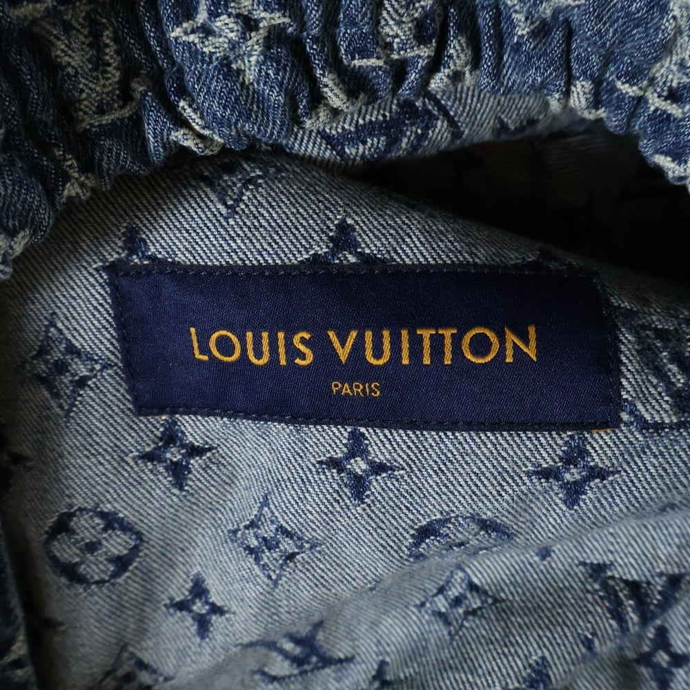 LOUIS VUITTON(ルイヴィトン) 22SS ×NIGO ニゴー モノグラム デニム パッチワーク フーデッド ジップアップ ジャケット ブルゾン インディゴ RM221M UZDHMA16E