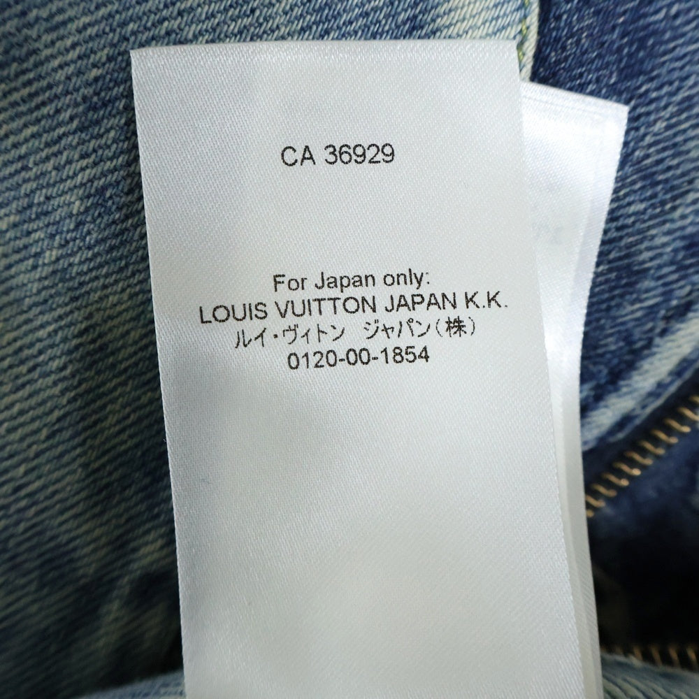 LOUIS VUITTON(ルイヴィトン) 22SS ×NIGO ニゴー モノグラム デニム パッチワーク フーデッド ジップアップ ジャケット ブルゾン インディゴ RM221M UZDHMA16E