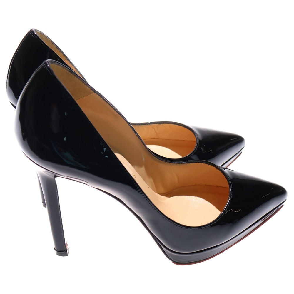 CHRISTIAN LOUBOUTIN(クリスチャンルブタン) ポインテッドトゥ パテント ピンヒール パンプス ブラック レディース