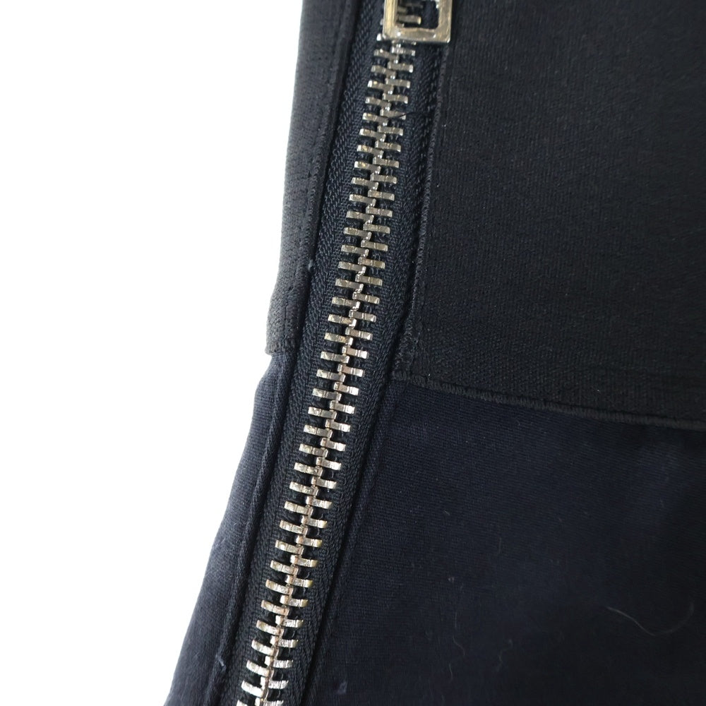 ALEXANDER WANG(アレキサンダーワン) Safari Short With Exposed Zipper And Logo Elastic ウエストロゴバンド ジップショートパンツ ブラック レディース