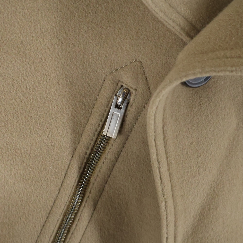 HERMES(エルメス) ジップポケット カシミヤウール Pコート ベージュ