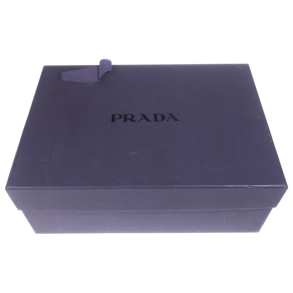 PRADA(プラダ) ローカットスニーカー ホワイト×ネイビー レザー 靴 2EG403 2EG403
