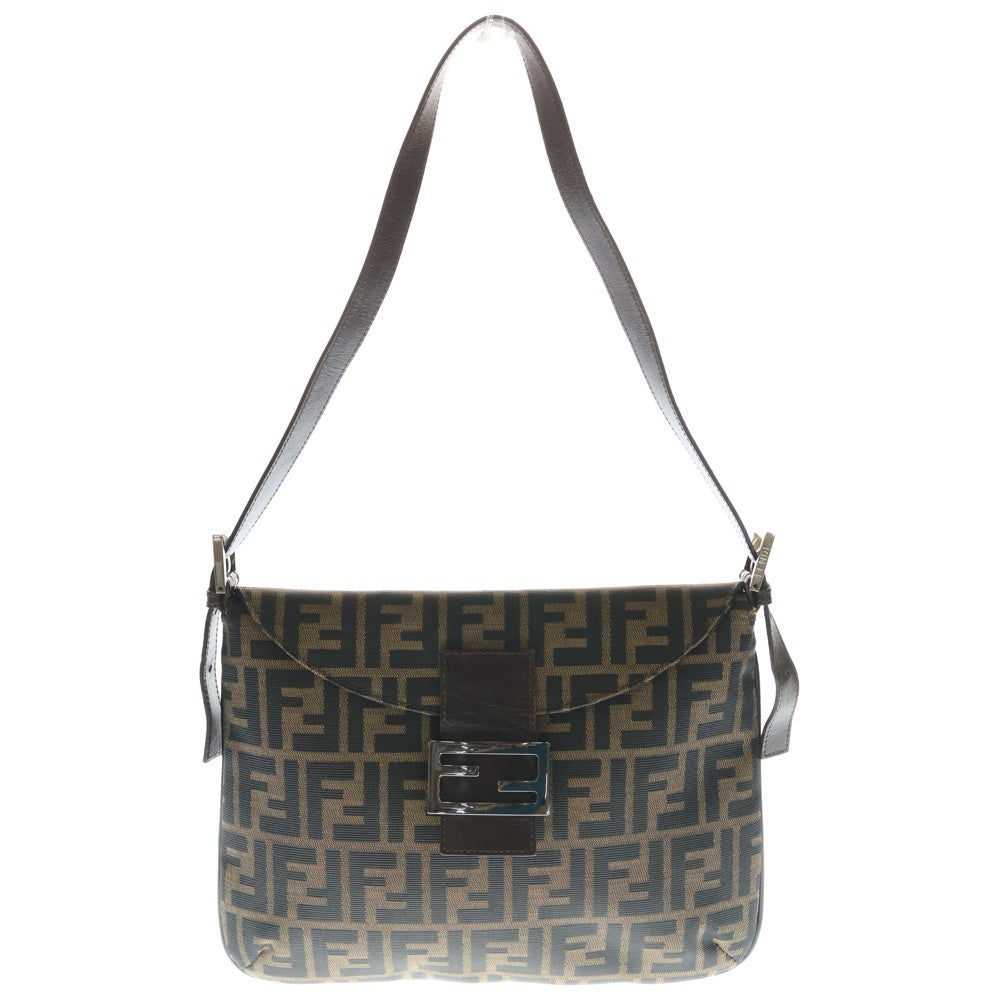 FENDI(フェンディ) ズッカ ワンショルダーバッグ ブラウン PVCレザー レディース