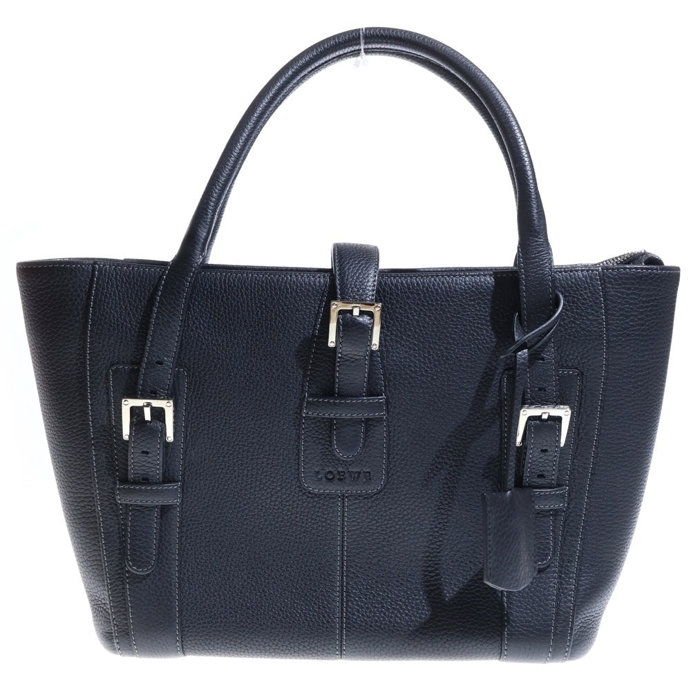 LOEWE(ロエベ) センダバッグ ブラック レザー ハンドバッグ 保存袋・カデナ・鍵 レディース