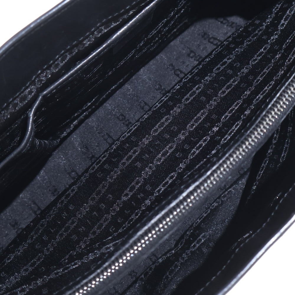 CELINE(セリーヌ) マカダム ブギーバッグ ブラック レザー ハンドバッグ レディース