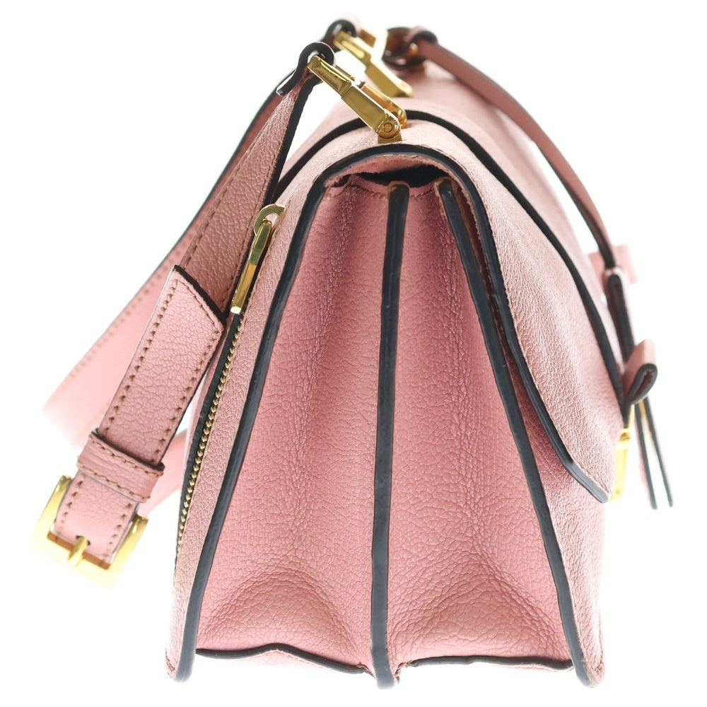 miumiu(ミュウミュウ) マドラス ショルダーバッグ ピンク レザー ゴールド金具 RT0609 レディース
