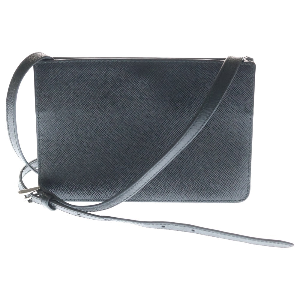 PRADA(プラダ) ミニ ショルダーバッグ ポシェット ブラック レザー レディース