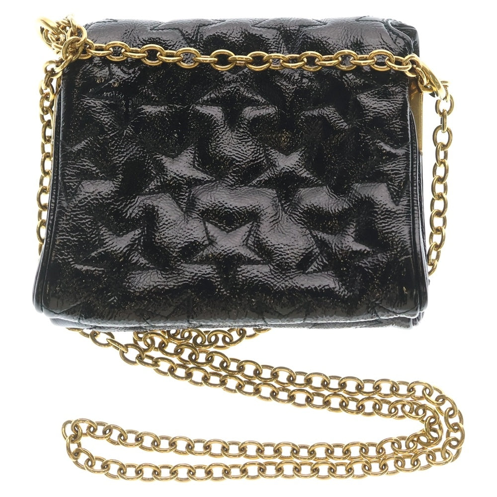 YVES SAINT LAURENT(イヴサンローラン) スターモチーフ チェーン ショルダーバッグ ブラック レザー ゴールド金具 レディース