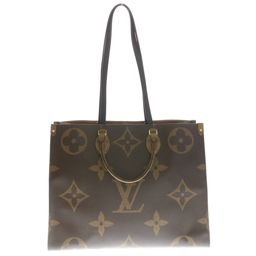 LOUIS VUITTON(ルイヴィトン) モノグラム リバース オンザゴー GM ハンドバッグ ブラウン PVCレザー M44576 RFID レディース