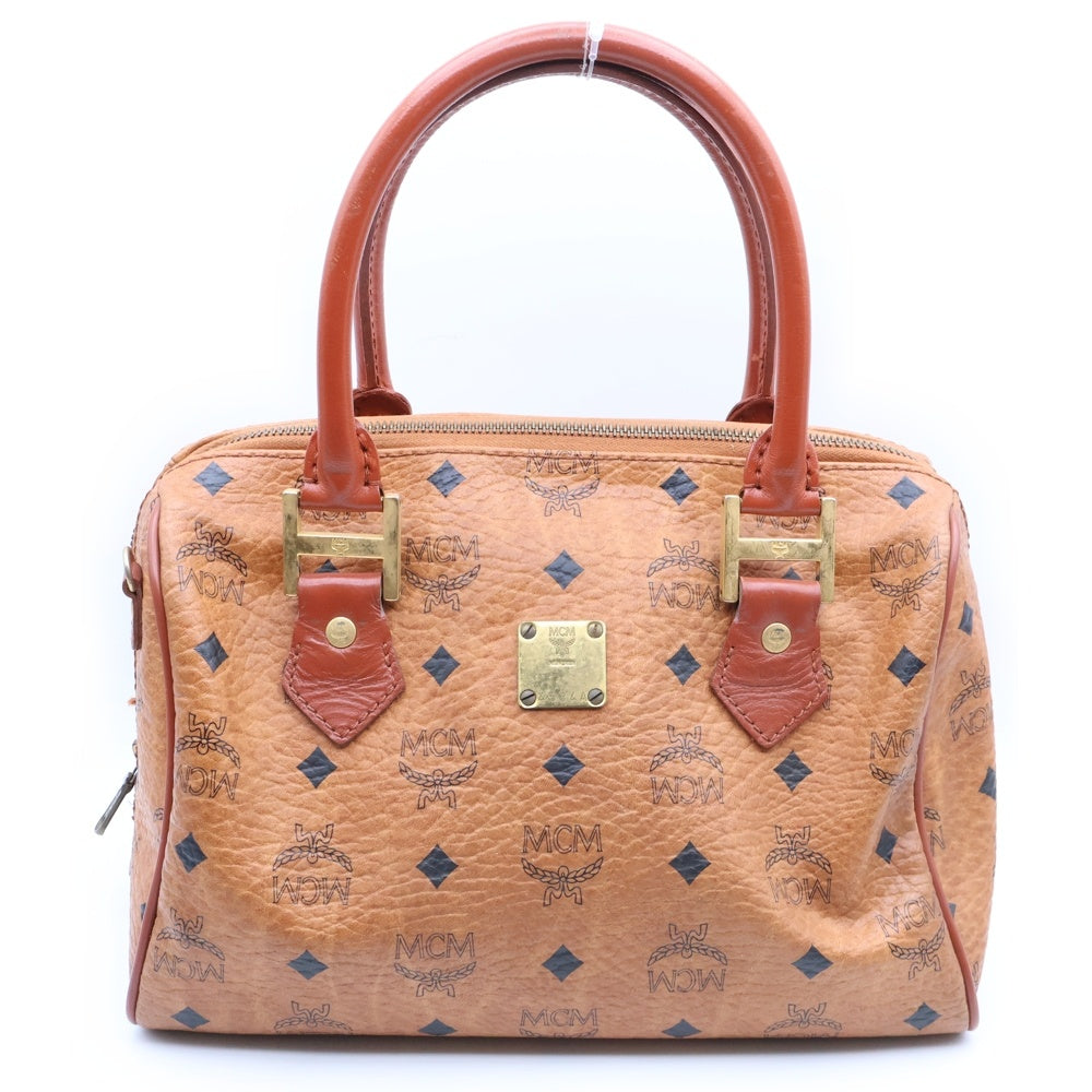 MCM(エム シー エム) ヴィセトス ボストンバッグ ブラウン レザー レディース
