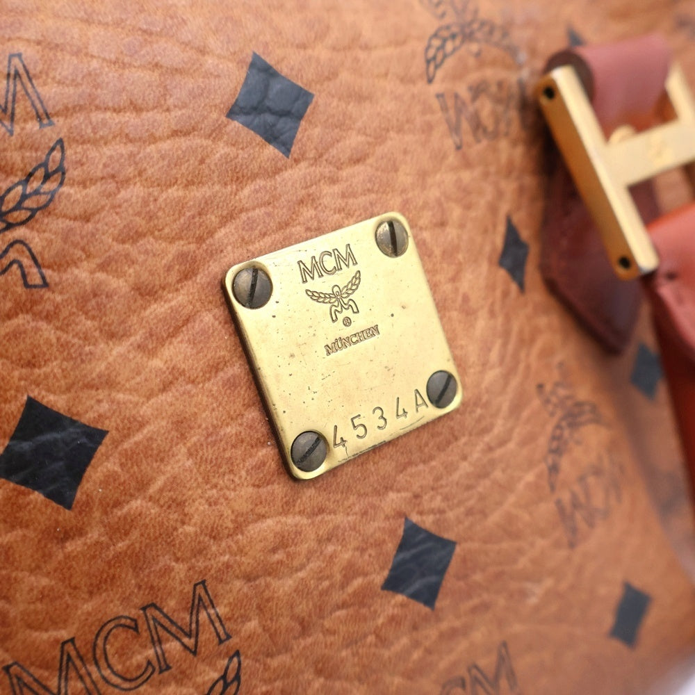 MCM(エム シー エム) ヴィセトス ボストンバッグ ブラウン レザー レディース