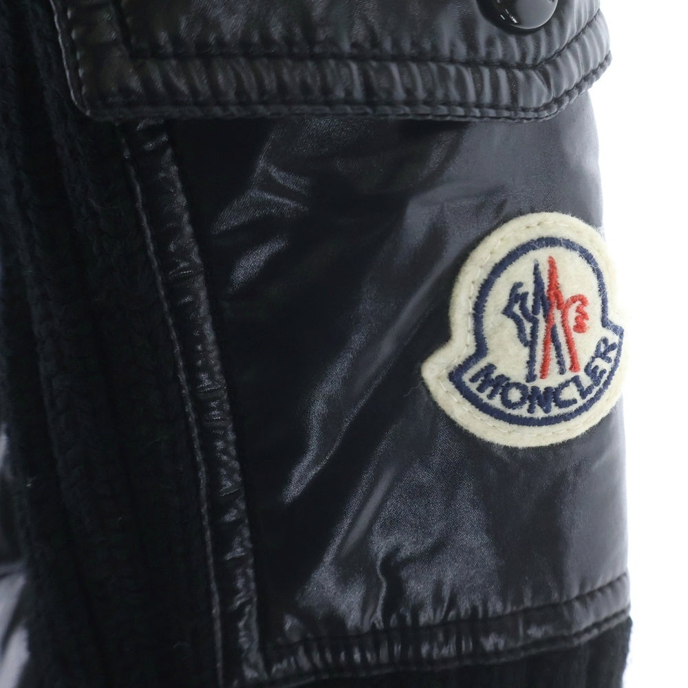 MONCLER(モンクレール) 21AW ニット切り替え ジップアップ ダウンジャケット ブラック G20939B00018 レディース