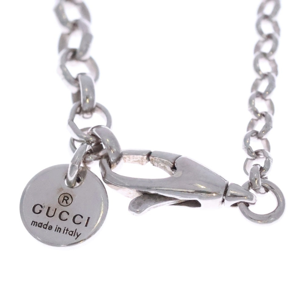 GUCCI(グッチ) アラベスク インターロッキングG ネックレス ペンダント チェーン シルバー Ag925 7.2g レディース