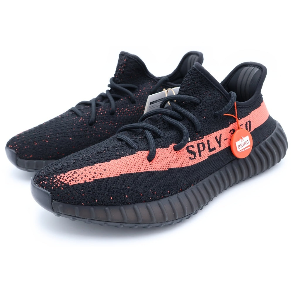 adidas(アディダス) YEEZY BOOST 350 V2 CORE BLACK イージーブースト ローカットスニーカー ブラック/オレンジ US9/27cm BY9612