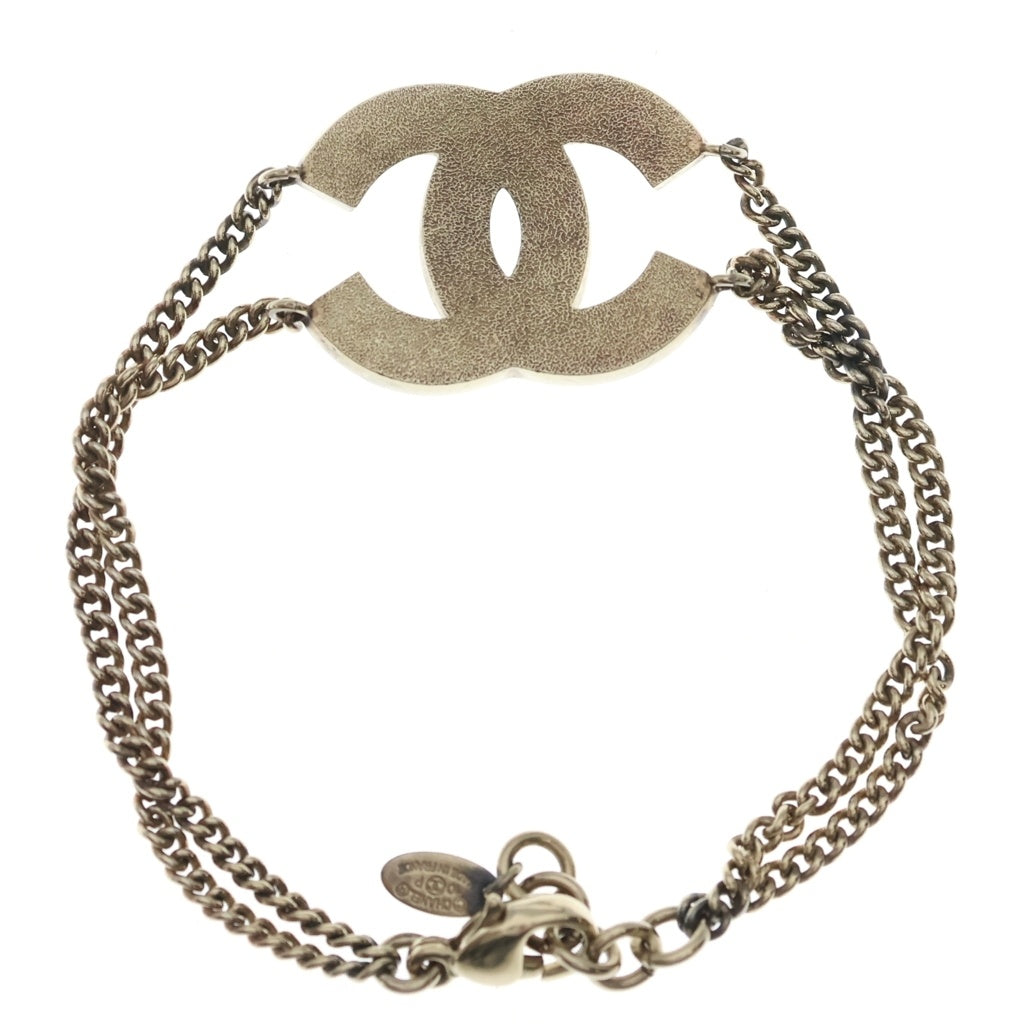 CHANEL(シャネル) ココマーク ラインストーン ブレスレット ゴールド レディース