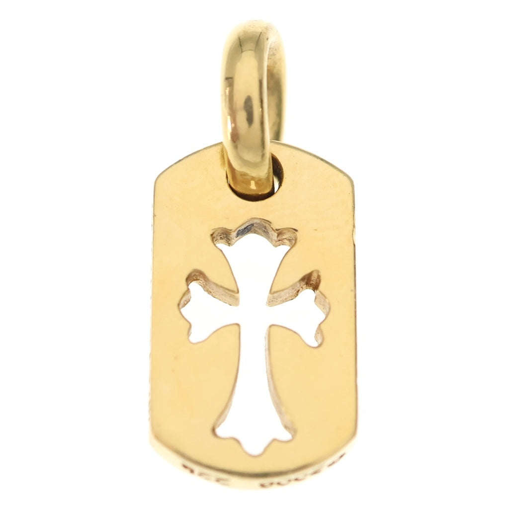 CHROME HEARTS(クロムハーツ) 22K DT TNY CO CRS タイニーカットアウトクロス ドッグタグ ペンダントトップ ゴールド BCA042