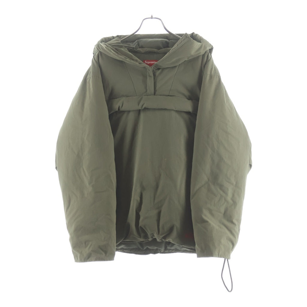 SUPREME(シュプリーム) 22SS Hooded Down Pullover プリントロゴ フーデッドダウンジャケット アノラック カーキ