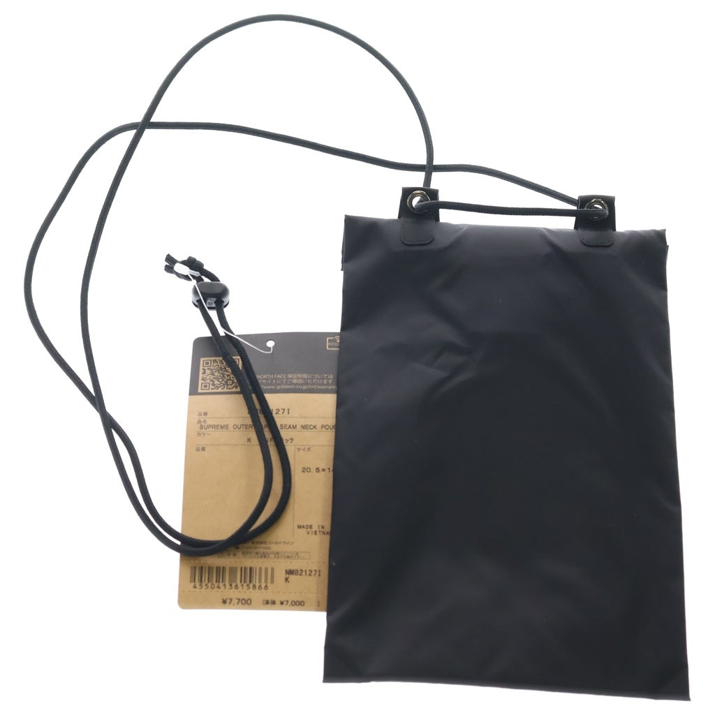 SUPREME(シュプリーム) ×ザノースフェイス Summit Series Outer Tape Seam Neck Pouch シーム ネックポーチ 小物入れ ブラック