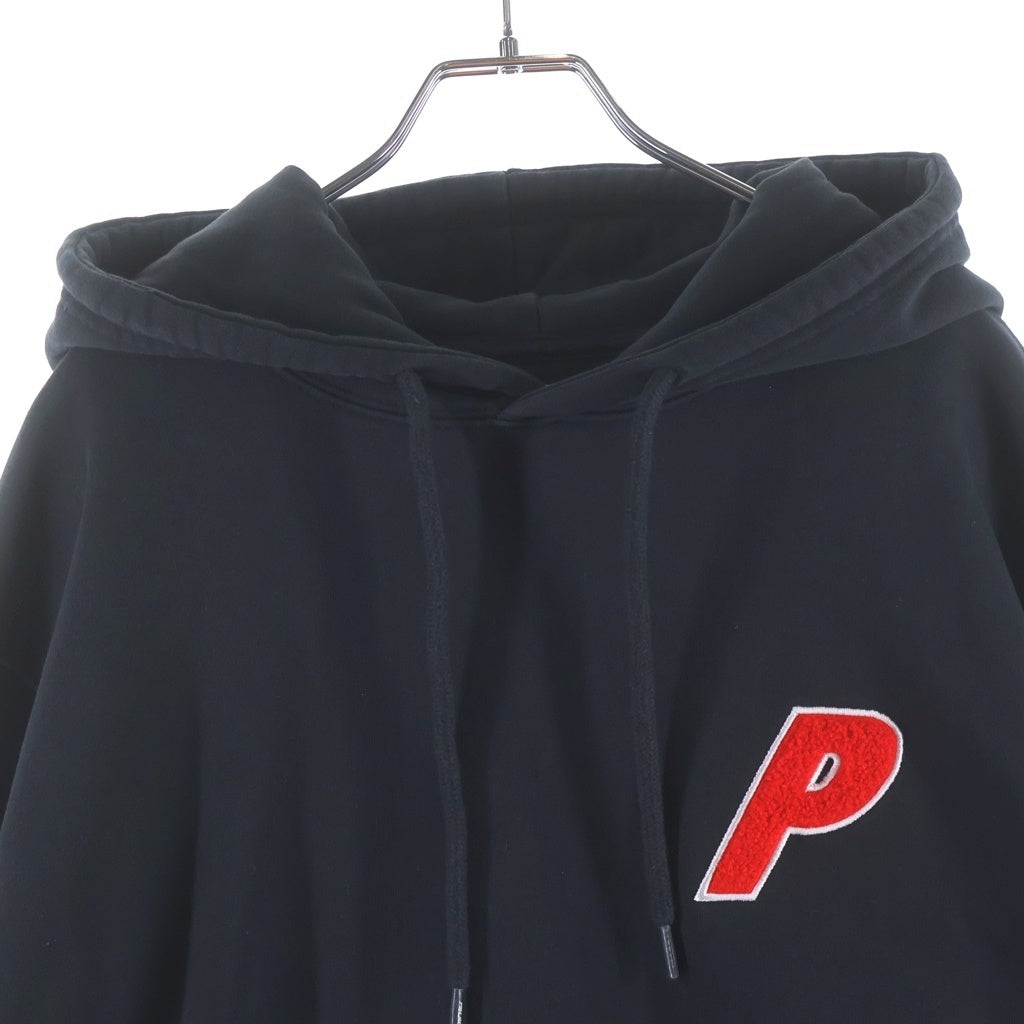 Palace Skateboards(パレススケートボーズ) TRI-CHENILLE HOOD 刺繍ロゴ スウェットプルオーバーパーカー ブラック