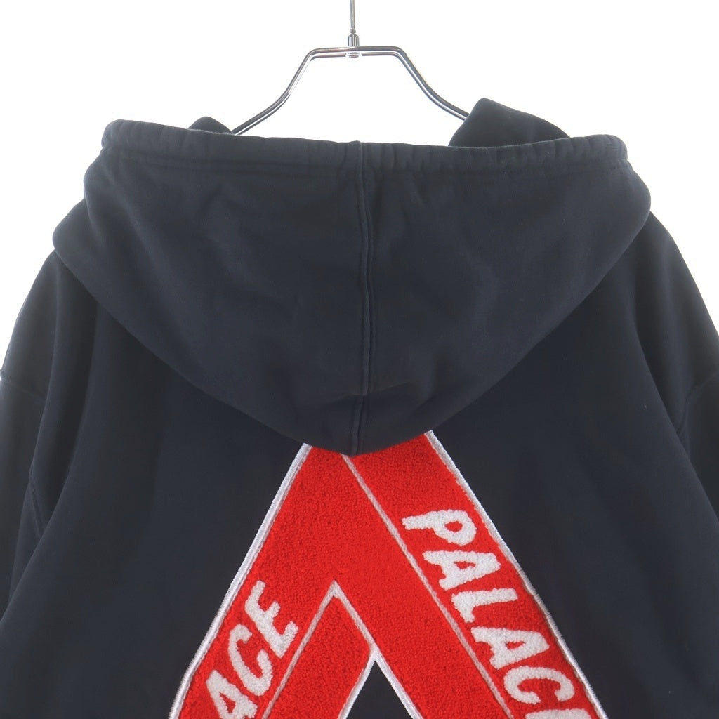 Palace Skateboards(パレススケートボーズ) TRI-CHENILLE HOOD 刺繍ロゴ スウェットプルオーバーパーカー ブラック