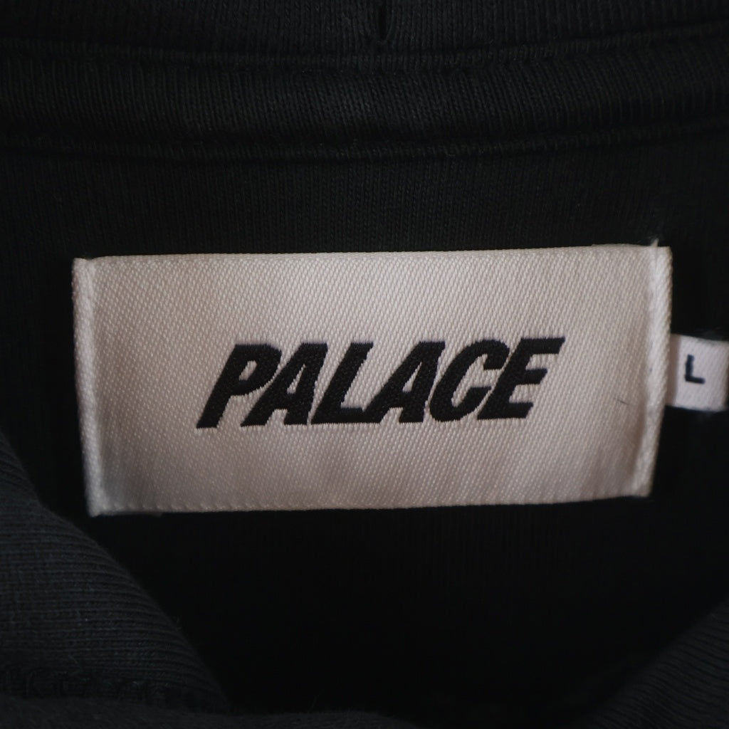 Palace Skateboards(パレススケートボーズ) TRI-CHENILLE HOOD 刺繍ロゴ スウェットプルオーバーパーカー ブラック