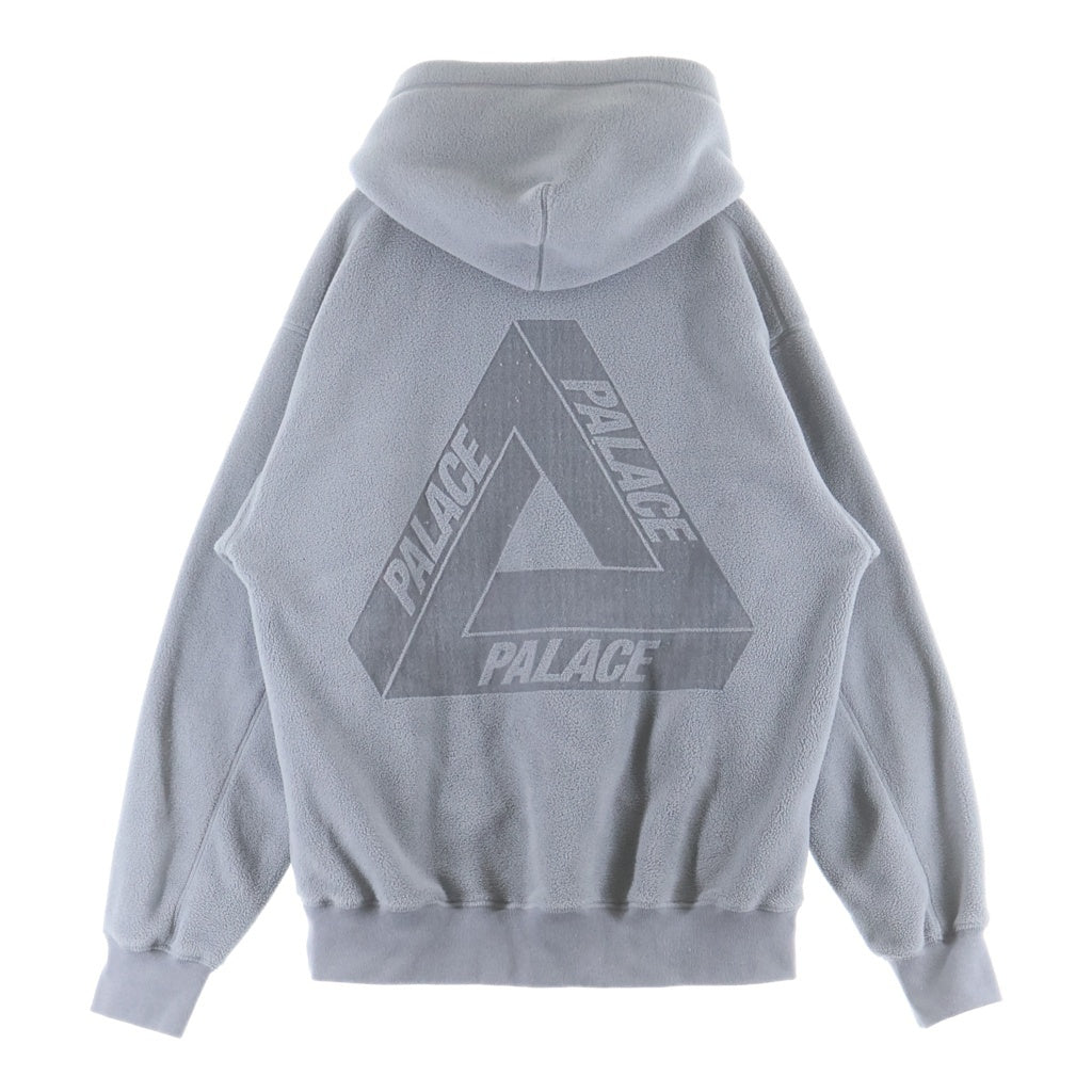 Palace Skateboards(パレススケートボーズ) POLARTEC LAZER HOOD ポーラテック エンボスロゴ フリースプルオーバーパーカー グレー