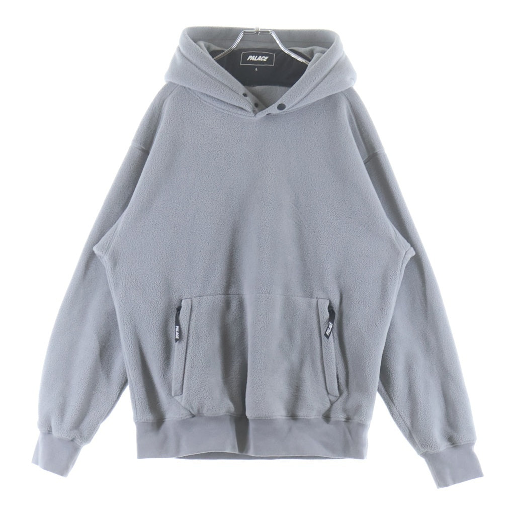 Palace Skateboards(パレススケートボーズ) POLARTEC LAZER HOOD ポーラテック エンボスロゴ フリースプルオーバーパーカー グレー