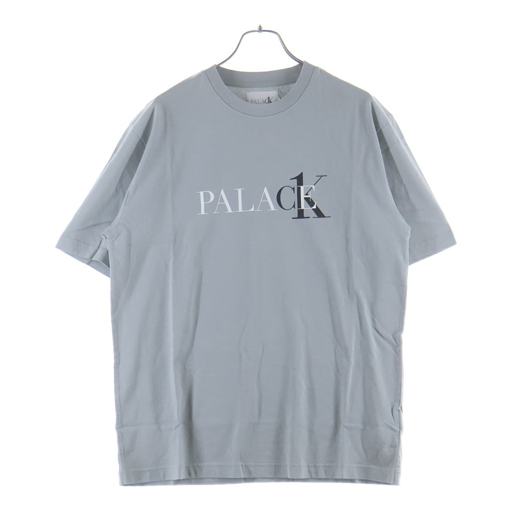 Palace Skateboards(パレススケートボーズ) 22SS ×CALVIN KLEIN SS LOGO TEE EMBROID パレス プリントロゴ 半袖Tシャツ カットソー グレー 40317UC