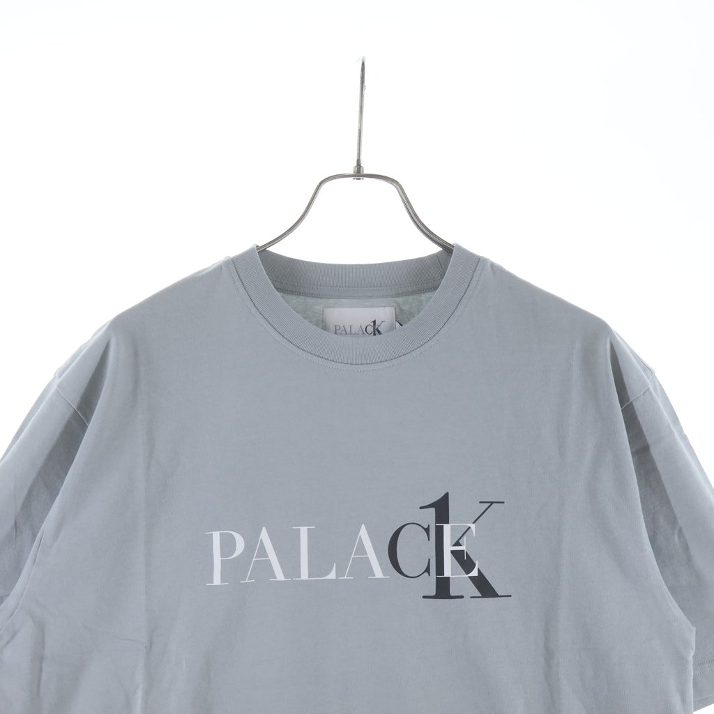 Palace Skateboards(パレススケートボーズ) 22SS ×CALVIN KLEIN SS LOGO TEE EMBROID パレス プリントロゴ 半袖Tシャツ カットソー グレー 40317UC
