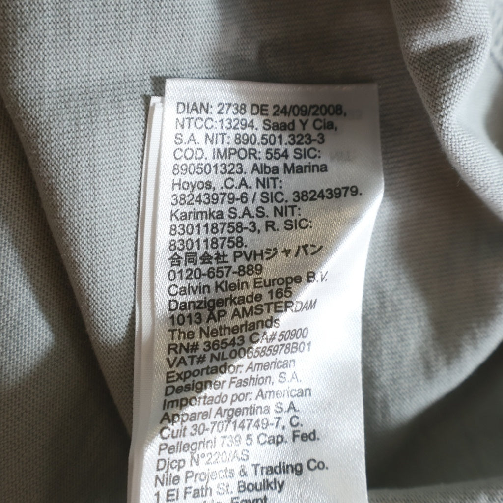 Palace Skateboards(パレススケートボーズ) 22SS ×CALVIN KLEIN SS LOGO TEE EMBROID パレス プリントロゴ 半袖Tシャツ カットソー グレー 40317UC