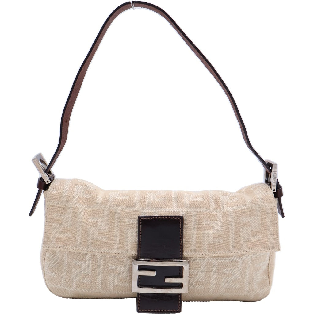 FENDI(フェンディ) ズッカ柄 マンマバケット フロントロゴ ハンドバッグ ベージュ 2362 26424 008 レディース