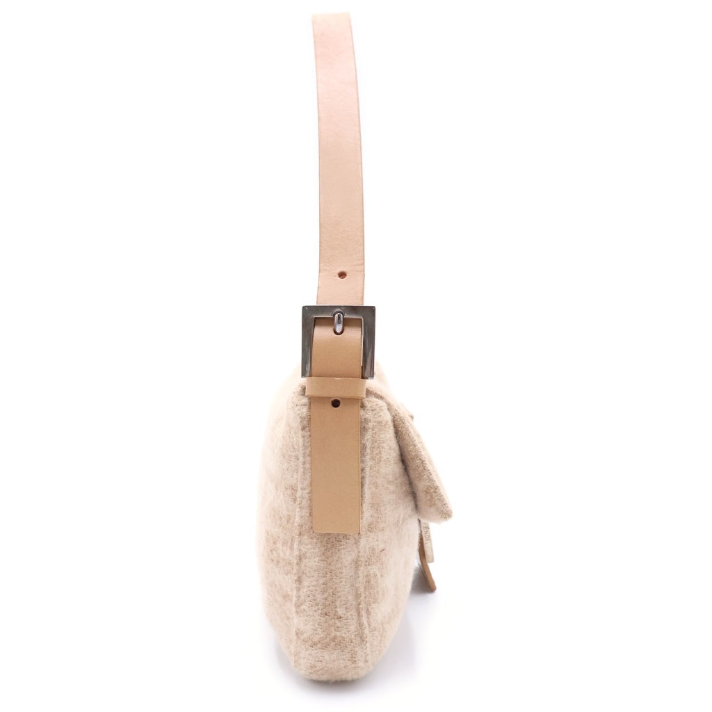 FENDI(フェンディ) ズッカ柄 マンマバケット フロントロゴ ウールハンドバッグ ベージュ 2321-26424-009 レディース