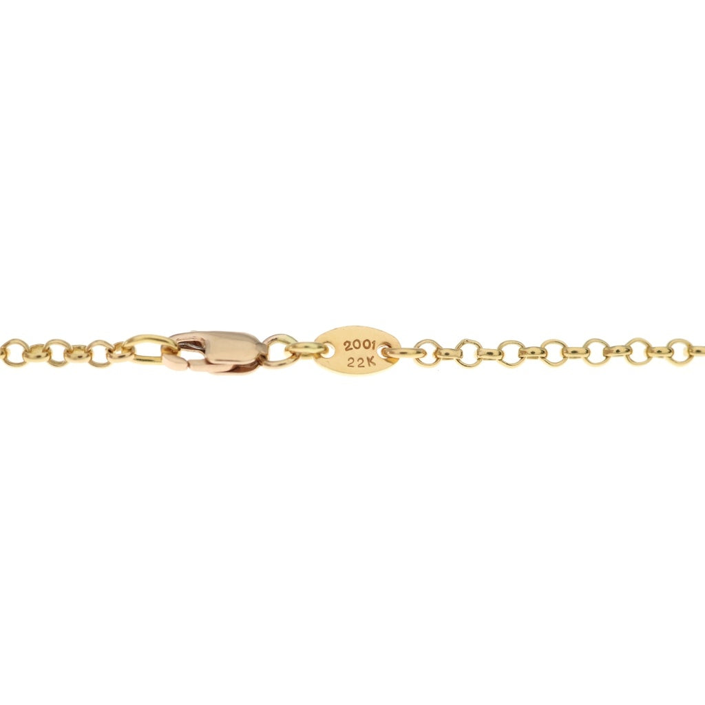 CHROME HEARTS(クロムハーツ) 22K NECKCHAIN R24 ロールチェーンネックレス 24inch ゴールド BCA012