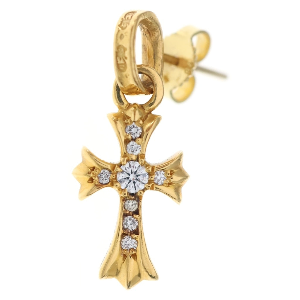 CHROME HEARTS(クロムハーツ) 22K BBY F PPRCHN ベイビーファットクロス ドロップピアス ゴールド