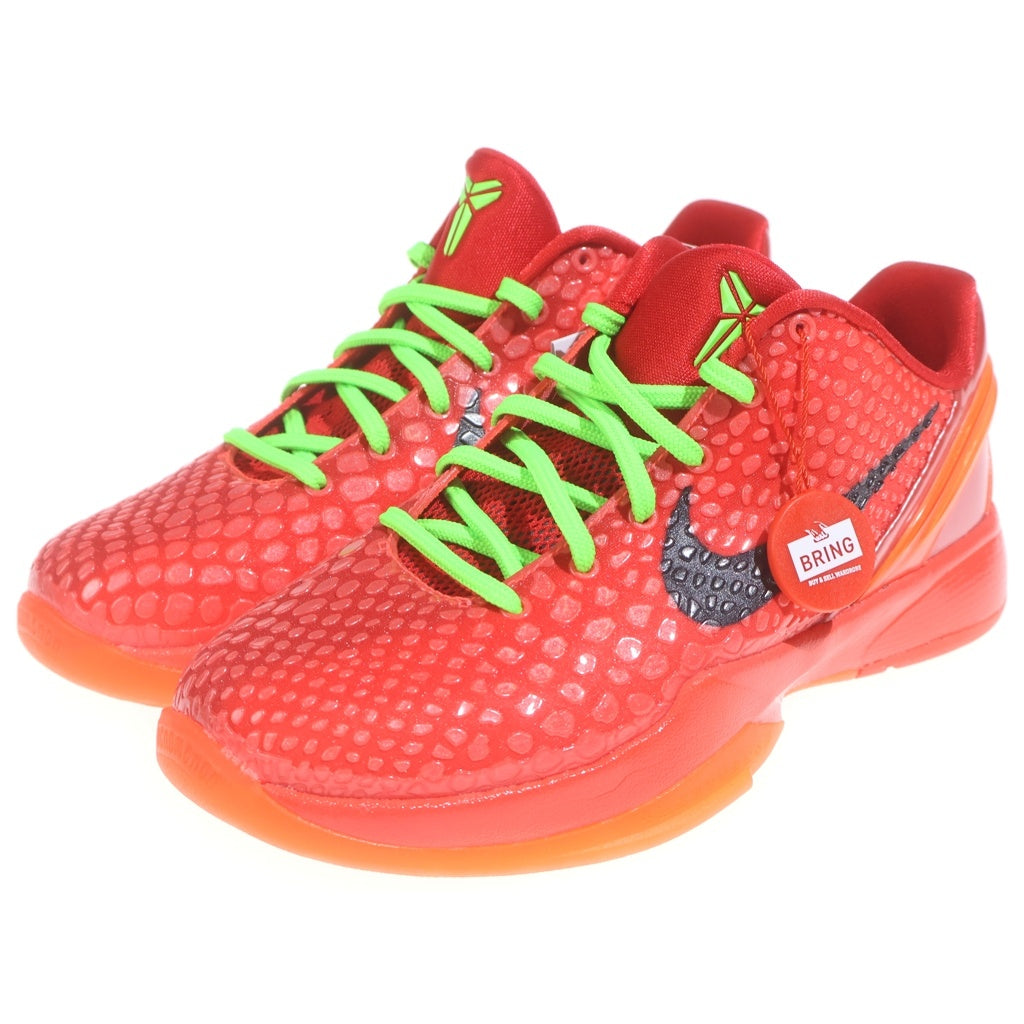 NIKE(ナイキ) KOBE 6 PROTRO GS -REVERSE GRINCH コービー6 リバースグリンチ ローカットスニーカー レッド US5Y/23.5cm FV9676-600 箱