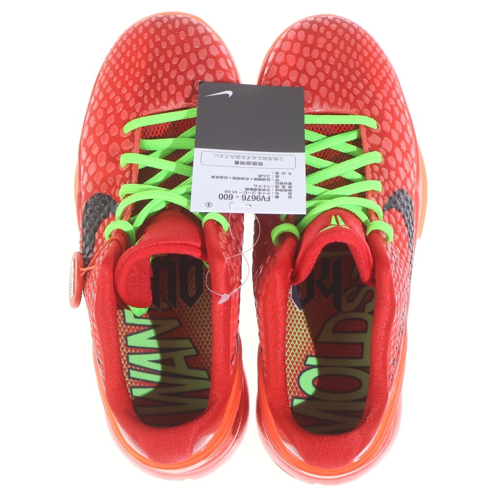 NIKE(ナイキ) KOBE 6 PROTRO GS -REVERSE GRINCH コービー6 リバースグリンチ ローカットスニーカー レッド US5Y/23.5cm FV9676-600 箱