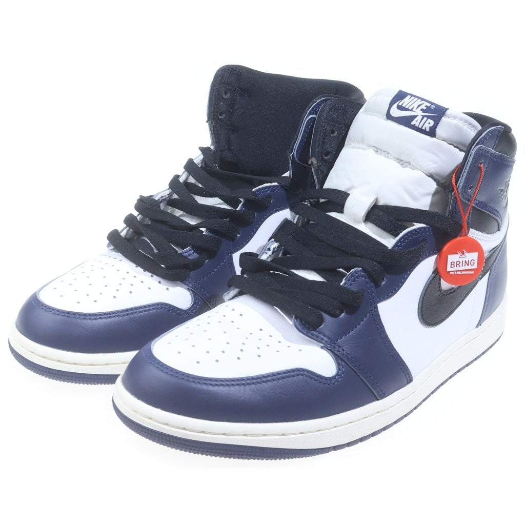 NIKE(ナイキ) AIR JORDAN 1 RETRO HIGH OG MIDNIGHT エアジョーダン1 レザーハイカットスニーカー ホワイト/ネイビー US11.5/29.5cm DZ5485-401 箱
