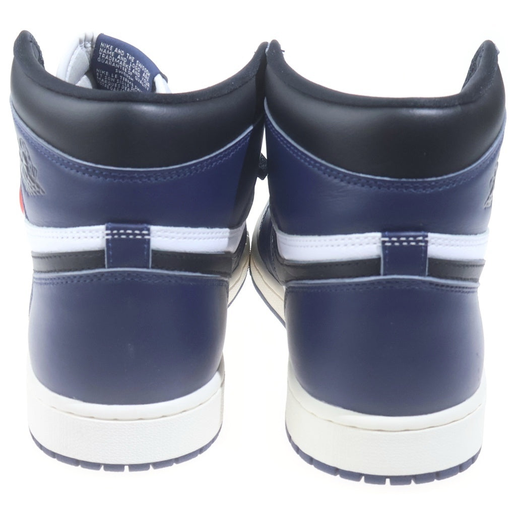 NIKE(ナイキ) AIR JORDAN 1 RETRO HIGH OG MIDNIGHT エアジョーダン1 レザーハイカットスニーカー ホワイト/ネイビー US11.5/29.5cm DZ5485-401 箱