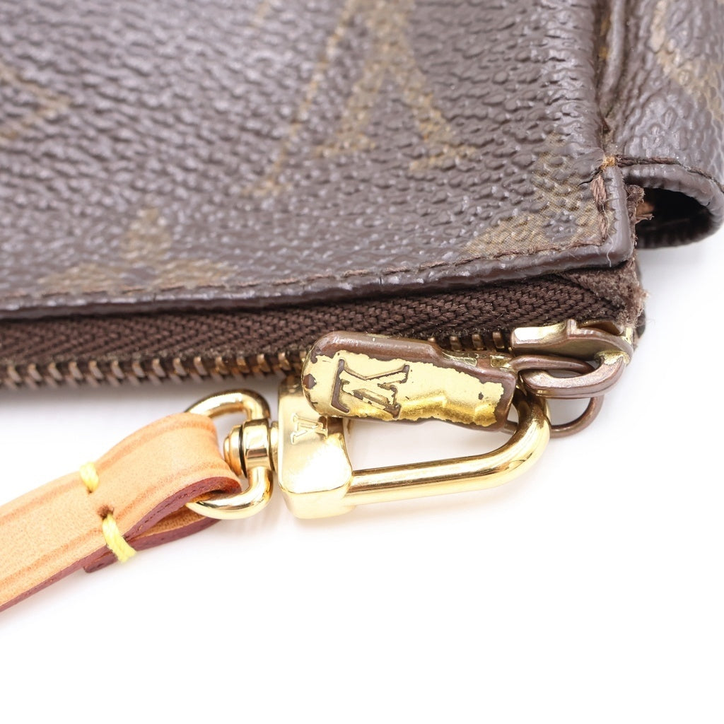 LOUIS VUITTON(ルイヴィトン) モノグラム ポシェット・アクセソワール ハンドバッグ ミニバッグ ポーチ ケース ブラウン レザー×PVC M51980 ゴールド金具 レディース