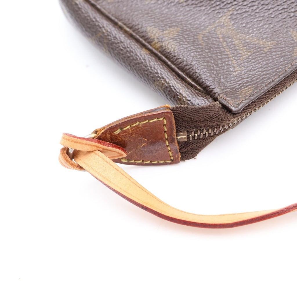 LOUIS VUITTON(ルイヴィトン) モノグラム ポシェット・アクセソワール ハンドバッグ ミニバッグ ポーチ ケース ブラウン レザー×PVC M51980 ゴールド金具 レディース